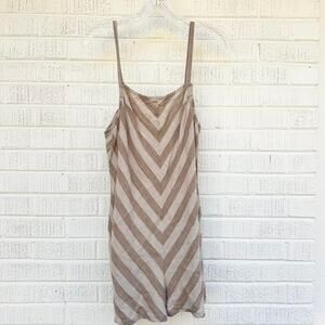 Urban Outfitters Striped Linen Blend Romper